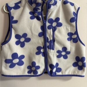 PacSun Purple and White Fleece Vest